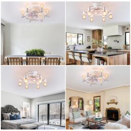 Garwarm Ceiling Fans with Lights 52cm White 6 Lights - thumbnail 8