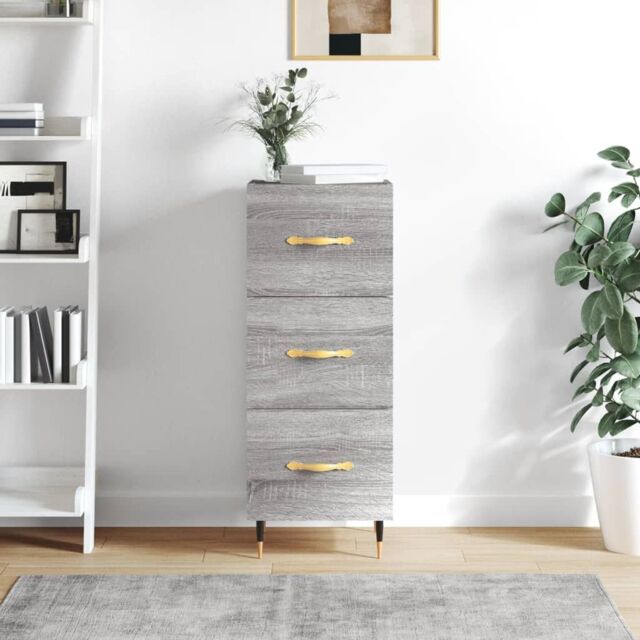 Berkfield Home Sideboard Grey Sonoma 34.5x34x90 cm Engineered Wood - image 1