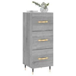 Berkfield Home Sideboard Grey Sonoma 34.5x34x90 cm Engineered Wood - thumbnail 3