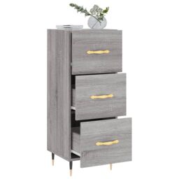 Berkfield Home Sideboard Grey Sonoma 34.5x34x90 cm Engineered Wood - thumbnail 4