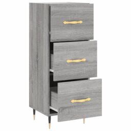 Berkfield Home Sideboard Grey Sonoma 34.5x34x90 cm Engineered Wood - thumbnail 5