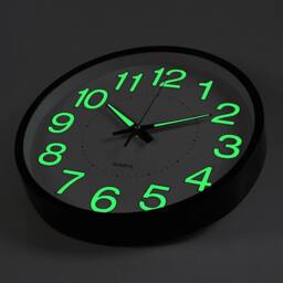 Kelvenix 30cm Luminous Wall Clock Silent Glow In the Dark in Black - Size: 0.6m2 - thumbnail 4