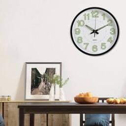 Kelvenix 30cm Luminous Wall Clock Silent Glow In the Dark in Black - Size: 0.6m2 - thumbnail 3