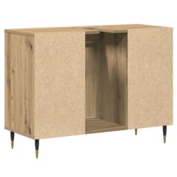Berkfield Home Vanity Unit Artisan Oak MDF Standard Vanity Unit Rectangular in Brown - thumbnail 8