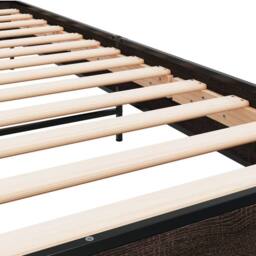Berkfield Home Bed Frame without Mattress Brown Oak 100x200 cm - thumbnail 7