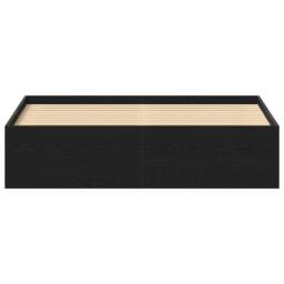 Berkfield Home Bed Frame without Mattress Black Oak 150x200 cm Engineered Wood - thumbnail 5