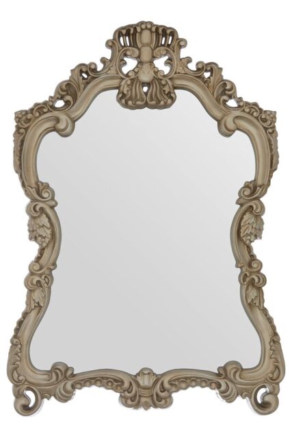 Orsina Baroque Wall Mirror With Gold Frame & Decorative Shell Motifs, Accent Mirror, Floral Detailing Wall Mirror - image 1