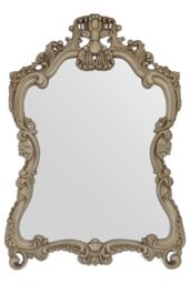 Orsina Baroque Wall Mirror With Gold Frame & Decorative Shell Motifs, Accent Mirror, Floral Detailing Wall Mirror - thumbnail 1