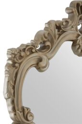 Orsina Baroque Wall Mirror With Gold Frame & Decorative Shell Motifs, Accent Mirror, Floral Detailing Wall Mirror - thumbnail 3