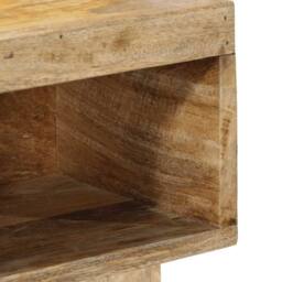 Berkfield Home Bedside Cabinet 50x27x50 cm Solid Rough Wood Mango in Brown - Size: 50 x 27 x 50 cm - thumbnail 7