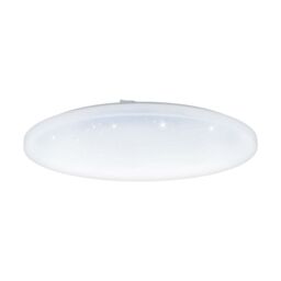 Loops Wall Flush Ceiling Light White Shade White Plastic Crystal Effect Bulb LED 49.5W