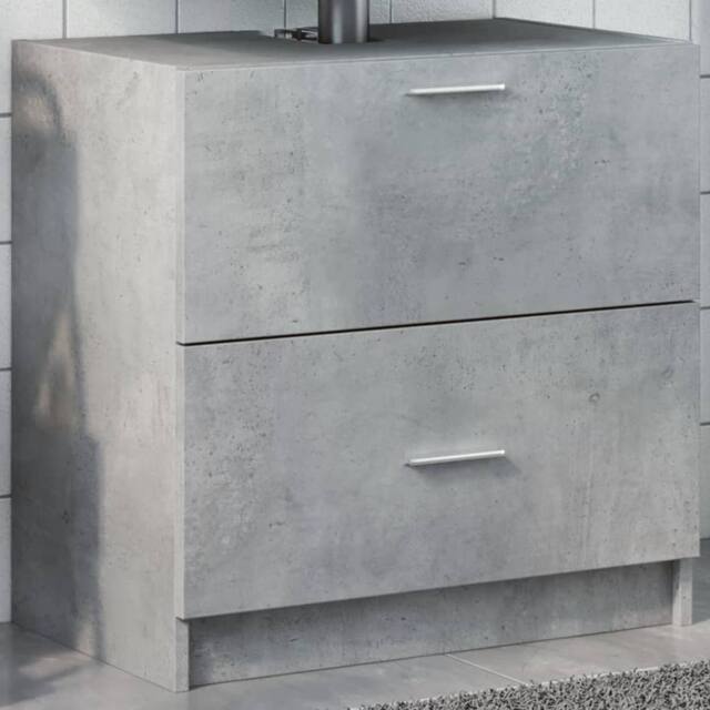 Berkfield Home Sink Cabinet Concrete Grey 59x37x59 cm Engineered Wood - Size: 59 x 37 x 59 cm - image 1