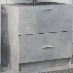 Berkfield Home Sink Cabinet Concrete Grey 59x37x59 cm Engineered Wood - Size: 59 x 37 x 59 cm