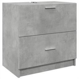 Berkfield Home Sink Cabinet Concrete Grey 59x37x59 cm Engineered Wood - Size: 59 x 37 x 59 cm - thumbnail 2