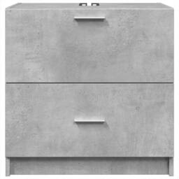 Berkfield Home Sink Cabinet Concrete Grey 59x37x59 cm Engineered Wood - Size: 59 x 37 x 59 cm - thumbnail 4