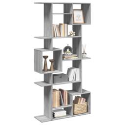 Berkfield Home Book Cabinet Grey Sonoma 92x29x188 cm Engineered Wood - Size: 92 x 29 x 188 cm - thumbnail 4
