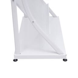 VOGREX 4-Tier Magazine Pamphlet Display Rack Reception Newspaper Organizer in White - thumbnail 4