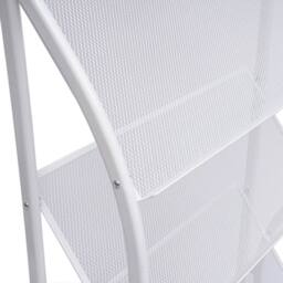 VOGREX 4-Tier Magazine Pamphlet Display Rack Reception Newspaper Organizer in White - thumbnail 3