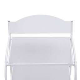 VOGREX 4-Tier Magazine Pamphlet Display Rack Reception Newspaper Organizer in White - thumbnail 5