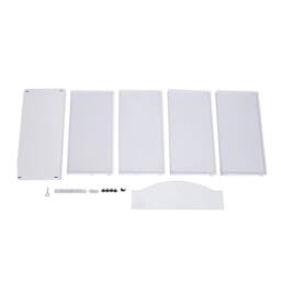 VOGREX 4-Tier Magazine Pamphlet Display Rack Reception Newspaper Organizer in White - thumbnail 1