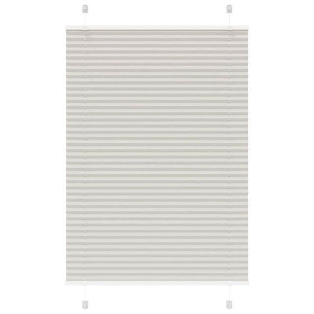 Berkfield Home Pleated Blind Light Grey 100x150 cm Fabric Width 99.4 cm Polyester - image 1
