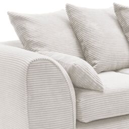Abakus Direct Jumbo Cord Corner Sofa Left Hand in White - thumbnail 4