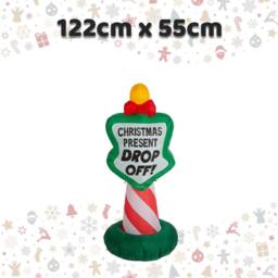 VFM e-Store Christmas Sign Inflatable Decoration 122cm x 55cm Multicolour X 1 - Size: 122 cm x 55 cm - thumbnail 2