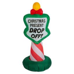 VFM e-Store Christmas Sign Inflatable Decoration 122cm x 55cm Multicolour X 1 - Size: 122 cm x 55 cm