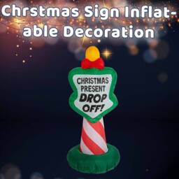 VFM e-Store Christmas Sign Inflatable Decoration 122cm x 55cm Multicolour X 1 - Size: 122 cm x 55 cm - thumbnail 3