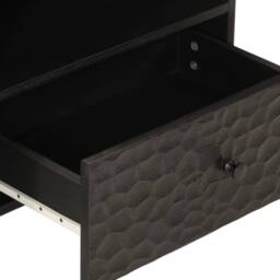 Berkfield Home TV Cabinet Black 80x33x46 cm Solid Wood Mango - Size: 80 x 33 x 46 cm - thumbnail 8