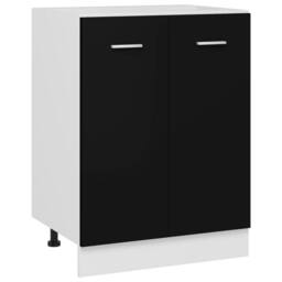 Berkfield Home Bottom Cabinet Black 60x46x81.5 cm Engineered Wood - thumbnail 2