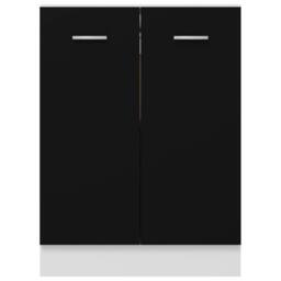 Berkfield Home Bottom Cabinet Black 60x46x81.5 cm Engineered Wood - thumbnail 6
