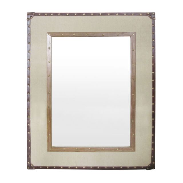Orsina Linella Natural Linen & Cotton Mix Mirror - image 1