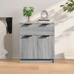 Berkfield Home Sideboard Grey Sonoma 60x30x70 cm Engineered Wood - Size: 60 x 30 x 70 cm - thumbnail 1