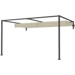 SPETLEK Pergola with Retractable Roof Khaki 2X3M in Cream - Size: 0.6m2 - thumbnail 2