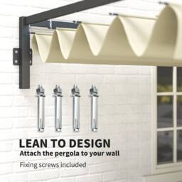 SPETLEK Pergola with Retractable Roof Khaki 2X3M in Cream - Size: 0.6m2 - thumbnail 3