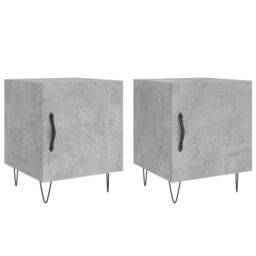 Berkfield Home Bedside Cabinets 2 pcs Concrete Grey 40x40x50 cm Engineered Wood - Size: 40 x 40 x 50 cm - thumbnail 2