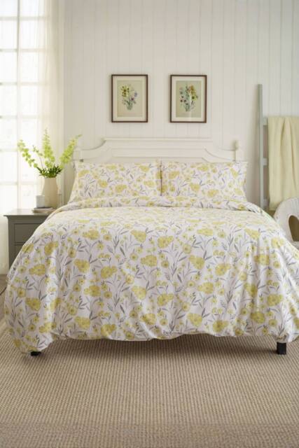 Deyongs Mellow Cotton Printed Duvet Set in Yellow - Size: King - image 1
