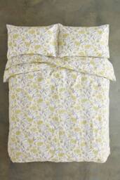 Deyongs Mellow Cotton Printed Duvet Set in Yellow - Size: King - thumbnail 5