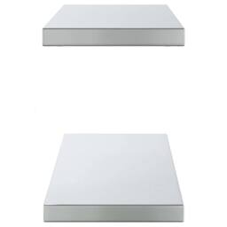 Berkfield Home Wall Shelves 2 pcs 100x23.5x3 cm Silver Stainless Steel - thumbnail 6