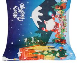 Gr8 Home Santa Design 2 Xmas Fleece Blanket Throw 150x200cm in Blue - Size: 150 cm × 200 cm - thumbnail 2
