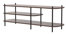 Nordlys Industrial Design TV Stand with Wooden Storage in Brown - thumbnail 1