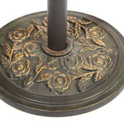 Coopers of Stortford Bronze-Effect Rose Parasol Base, Weather-Resistant Polyethylene in Bronze - thumbnail 2
