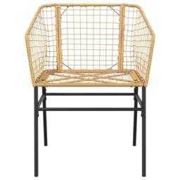 Berkfield Home Beautiful Garden Chairs 2 pcs Brown Poly Rattan in Tan - thumbnail 5