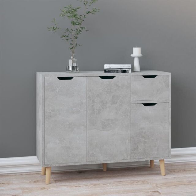 Berkfield Home Sideboard Concrete Grey 90x30x72 cm Engineered Wood - Size: 90 x 30 x 72 cm - image 1