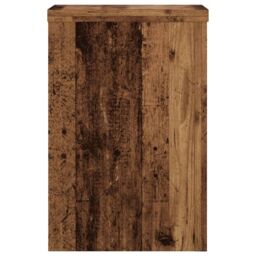 Berkfield Home Plant Stands 2 pcs Old Wood 20x20x30 cm Engineered Wood in Brown - Size: 20 x 20 x 30 cm - thumbnail 5
