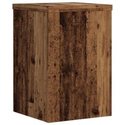 Berkfield Home Plant Stands 2 pcs Old Wood 20x20x30 cm Engineered Wood in Brown - Size: 20 x 20 x 30 cm - thumbnail 4