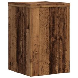 Berkfield Home Plant Stands 2 pcs Old Wood 20x20x30 cm Engineered Wood in Brown - Size: 20 x 20 x 30 cm - thumbnail 7
