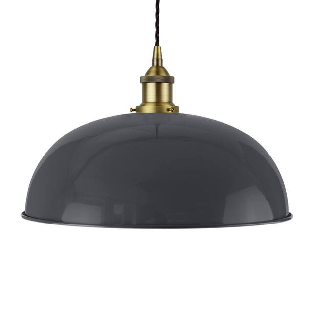 SE Home Slate Grey Worcester Pendant Light - Matt Antique Brass - image 1