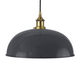 SE Home Slate Grey Worcester Pendant Light - Matt Antique Brass - thumbnail 1